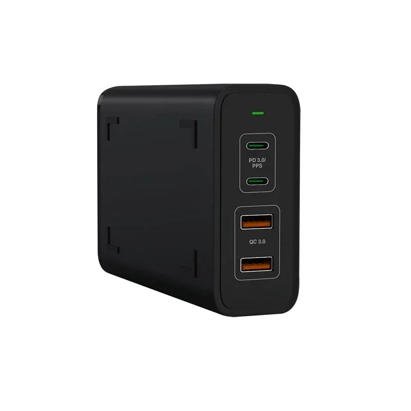 XPower Pro Gx245 245W 4-Port PD Gan Desktop Charger - Black - Tashqila XPower Pro Gx245 245W 4-Port PD Gan Desktop Charger - Black - Tashqila